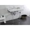 Kingston Brass 36 Carrara Marble Console Sink with Acrylic Legs, Marble WhitePolished Chrome LMS36MASQ1 - alternate 2